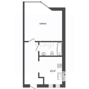 1-к квартира, вторичка, 39м2, 3/6 этаж