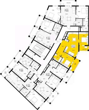 2-к квартира, вторичка, 64м2, 2/8 этаж
