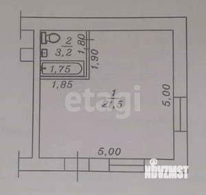 Студия квартира, вторичка, 25м2, 1/4 этаж
