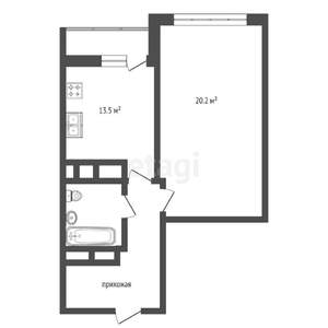 1-к квартира, вторичка, 38м2, 15/18 этаж