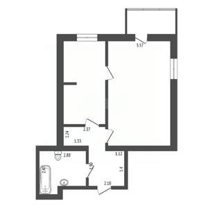1-к квартира, вторичка, 45м2, 4/6 этаж
