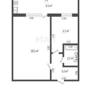 1-к квартира, вторичка, 33м2, 4/9 этаж