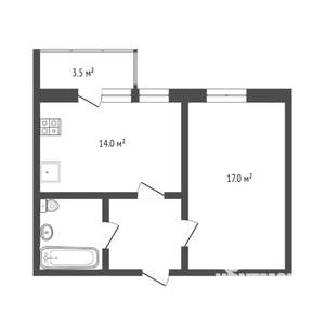 1-к квартира, вторичка, 44м2, 14/14 этаж