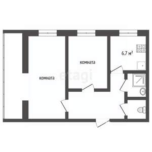 2-к квартира, вторичка, 56м2, 3/5 этаж