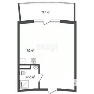 1-к квартира, вторичка, 43м2, 5/7 этаж
