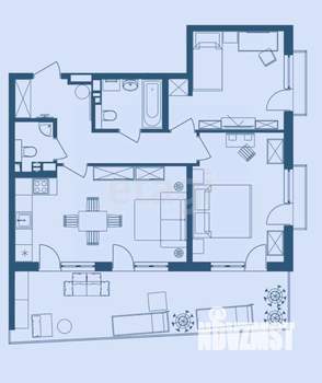 3-к квартира, вторичка, 87м2, 2/7 этаж