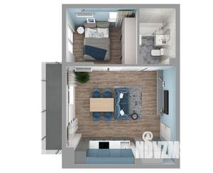 1-к квартира, вторичка, 40м2, 1/7 этаж