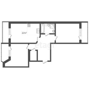 2-к квартира, вторичка, 106м2, 4/10 этаж