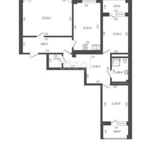 3-к квартира, вторичка, 93м2, 5/7 этаж