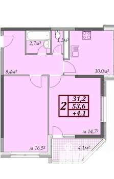 2-к квартира, вторичка, 58м2, 11/13 этаж