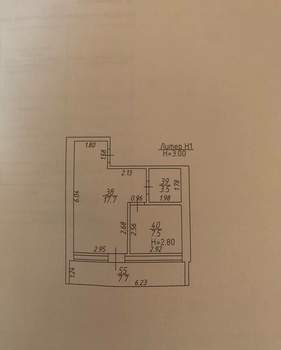 1-к квартира, вторичка, 36м2, 4/4 этаж