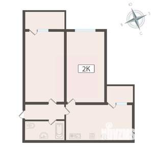 2-к квартира, вторичка, 66м2, 5/16 этаж