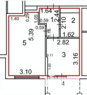 1-к квартира, вторичка, 31м2, 4/6 этаж