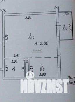 1-к квартира, вторичка, 37м2, 1/5 этаж