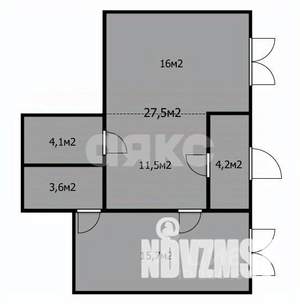 1-к квартира, вторичка, 55м2, 1/5 этаж