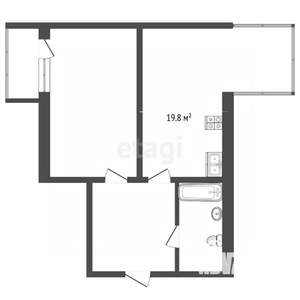 1-к квартира, вторичка, 50м2, 3/12 этаж