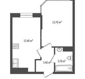 1-к квартира, вторичка, 36м2, 9/16 этаж