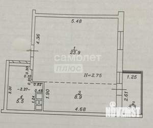 1-к квартира, вторичка, 38м2, 5/8 этаж