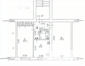 2-к квартира, вторичка, 43м2, 1/5 этаж