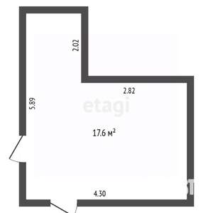 Студия квартира, вторичка, 18м2, 1/8 этаж