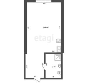 Студия квартира, вторичка, 25м2, 1/21 этаж