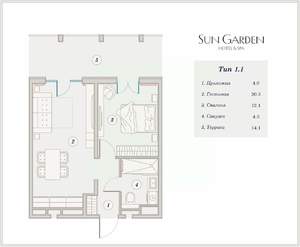 1-к квартира, вторичка, 53м2, 1/7 этаж