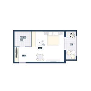 Студия квартира, вторичка, 39м2, 3/9 этаж