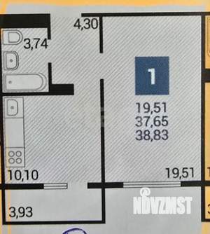 1-к квартира, вторичка, 42м2, 11/17 этаж