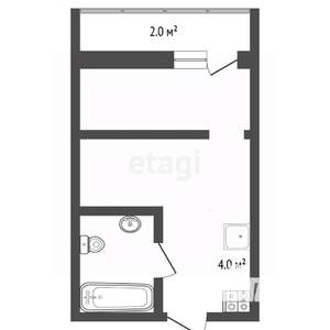 Студия квартира, вторичка, 28м2, 2/5 этаж