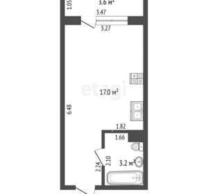Студия квартира, вторичка, 24м2, 3/3 этаж