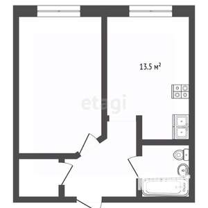 1-к квартира, вторичка, 40м2, 5/11 этаж