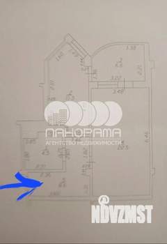 1-к квартира, вторичка, 54м2, 3/10 этаж