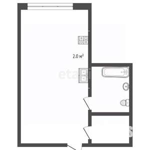 Студия квартира, вторичка, 22м2, 3/5 этаж