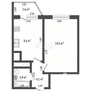 1-к квартира, вторичка, 36м2, 3/13 этаж