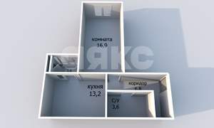 1-к квартира, вторичка, 44м2, 7/18 этаж