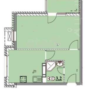 2-к квартира, вторичка, 47м2, 6/14 этаж