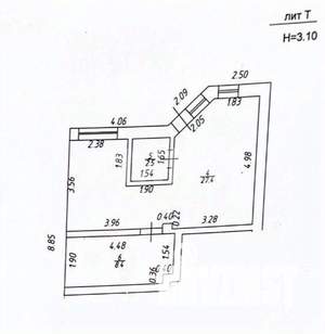 2-к квартира, вторичка, 38м2, 1/3 этаж