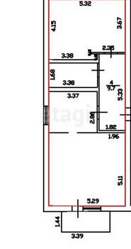 1-к квартира, вторичка, 73м2, 4/6 этаж