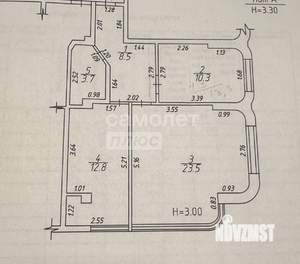 2-к квартира, вторичка, 59м2, 1/4 этаж