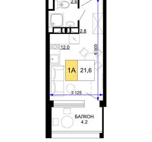 1-к квартира, вторичка, 22м2, 2/9 этаж