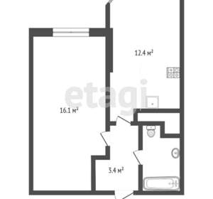 1-к квартира, вторичка, 36м2, 11/15 этаж