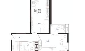 1-к квартира, вторичка, 45м2, 7/18 этаж