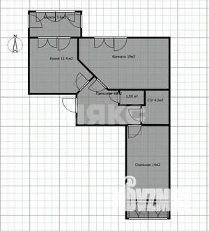 2-к квартира, вторичка, 70м2, 8/9 этаж