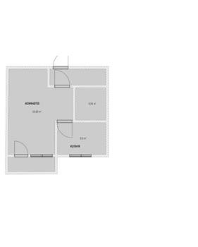 1-к квартира, вторичка, 30м2, 4/4 этаж