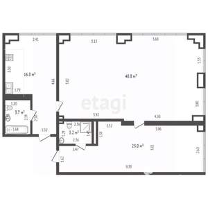 2-к квартира, вторичка, 100м2, 3/9 этаж