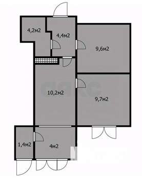 2-к квартира, вторичка, 44м2, 7/9 этаж