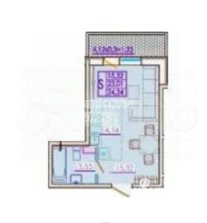 Студия квартира, вторичка, 25м2, 14/18 этаж
