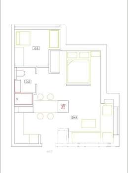 1-к квартира, вторичка, 41м2, 6/6 этаж