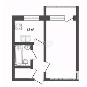 1-к квартира, вторичка, 33м2, 3/5 этаж