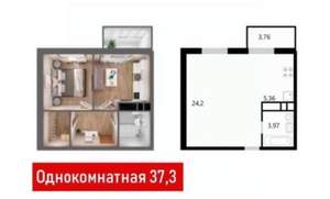 1-к квартира, вторичка, 37м2, 1/8 этаж